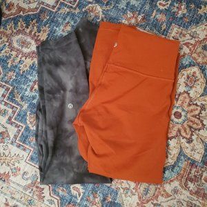 Set of 2 Lululemon Wunder Train Leggings, EUC, Size 10